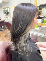 ヘアリゾート粋 新宿三丁目本店&nbsp;《前地 麻衣》フェイスフレーミング/ミルクティーグレージュ