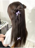 リボンハーフツイン