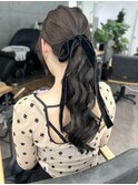上品ポニーテールアレンジ