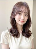 ラベンダーベージュ フェミニンミックス こなれミディ