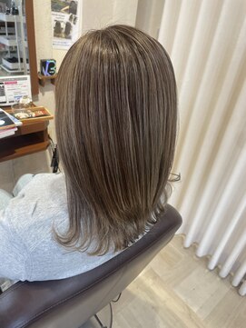 パッション 石巻蛇田店(PASSION) 白髪ぼかしハイライトミルクティーベージュ