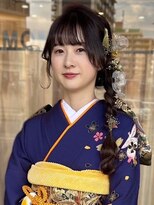 モニカ ヘアー(monica Hair) ヘアアレンジ　ヘアセット　編みおろしヘア　成人式　結婚式　