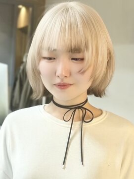 ジィルム 高崎西口店(XELM) レイヤーカットミルクティーベージュケアブリーチダブルカラー