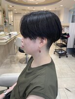 アッシュ 仙川店(Ash)&nbsp;大人女子刈り上げショートツーブロック30代40代50代黒髪前髪なし