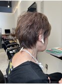 ★80代オシャレショート/ハイライトカラー/レイヤーカット/京都