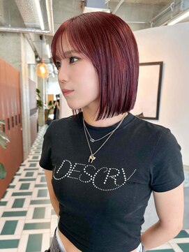 ノエ(noe) くびれヘア/アプリコットオレンジ/ハイライトカラー/栄c185