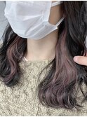 チラ見えピンクパープルインナーカラー♪♪