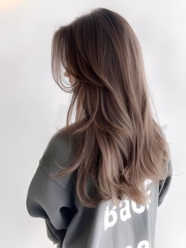 ケイバイミシェリー(kei by misherry) 大人上品ロング/透明感チャコールグレー/レイヤーカット