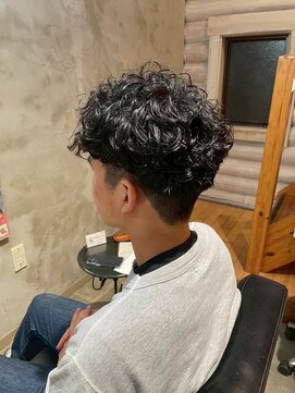 クレエ ヘアー デザイン(creer hair design) 黒髪メンズカット束感ニュアンスパーマ刈り上げ爽やかショート