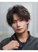 ツイストスパイラルパーマセンターパート