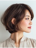 ナチュラルブラウン×くびれショートボブ［川越］