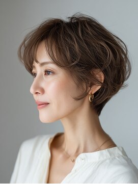 ビフィーノ リルネ(Bifino Rilune) クラゲヘアー/小顔/ココアベージュ/オリーブグレー/川西