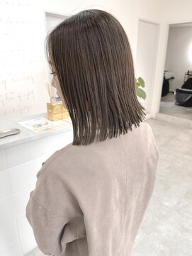 ハイク(Hike) 【Hike/大分駅/金池】切りっぱなしボブ/ボブ/暗髪/オリーブ