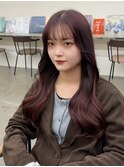 肌がキレイに見える！艶感暖色ラベンダー&韓国くびれヘア