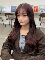 ミリ(mm)&nbsp;肌がキレイに見える！艶感暖色ラベンダー&韓国くびれヘア