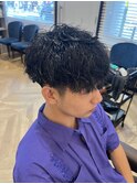 ツイストスパイラルパーマ 刈り上げマッシュ メンズ 横須賀中央