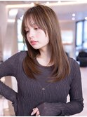 髪質改善×大人ガーリーダークアッシュ前髪顔周りレイヤーカット