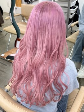プネル 渋谷(PUNEL) 渋谷 ラベンダーピンク ペールピンク 韓国ヘア ケアブリーチ