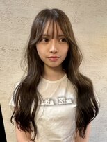 フェイバー 警固店(FAVOR) 韓国風ロングレイヤー×オリーブグレージュ/福岡/天神/警固