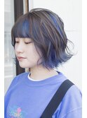 グレー×インナーブルー