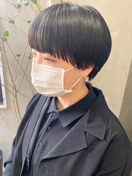 テトヘアー(teto hair) マッシュ　スリークボブ　ハンサムショート　ツヤカラー