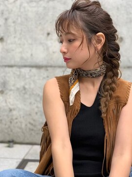 オースティン 門前仲町(AUSTIN) 前髪かき上げイメチェンイヤリングカラーラベンダーカラーくびれ