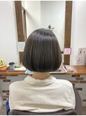 自然なボブの縮毛矯正