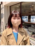 笑顔溢れる大人可愛いインナーカラー/ミディアムレイヤー