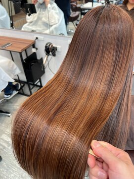 アディクト 東陽町西口(addict) うねりを抑える縮毛矯正_ブラウン_ロング［東陽町］