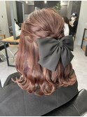 【WAVY hair set】大人ガーリーハーフアップ