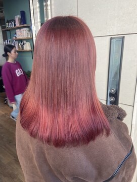 ミラシィ 稲毛(Mirashy) ピンクブラウン×ピンクレッドのグラデーションカラー♪