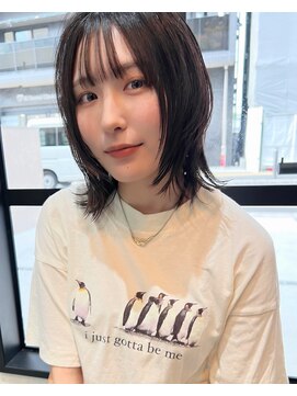 ノウル 中野(NoWL) ウルフボブレイヤーショート中野グレージュイルミナ4193