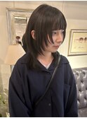 ウルフレイヤーカット&暗髪グレージュ♪