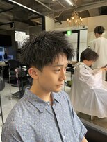 アイズ 海老名(AIZU) ショートアップバング 海老名メンズカット 眉毛カット
