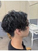 波巻きスパイラルミックスパーマ