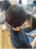 大人かわいいショートボブ 髪質改善ケアTrと秋カラー