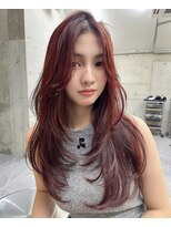 サイン 渋谷(SIGN) ザクザクレイヤーカット巻き方簡単ミディアムロング韓国表参道