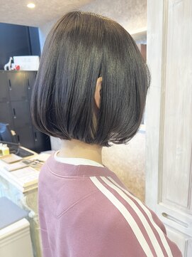 キャアリー(Caary) 福山Caary韓国丸みボブ内巻きヘンリーボブ湿気対策ヘアスタイル