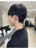 メンズヘアメンズショートイメチェン刈り上げなし韓国ヘア