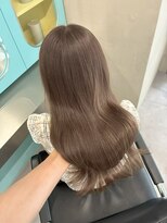ノー バイ イオエ 西梅田(no. by ioe)&nbsp;ブリーチなしカラー/髪質改善/ミルクティーベージュ/小顔へア