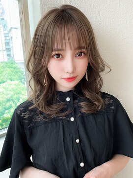 アフロート ディル(AFLOAT D'L) 小顔薄め前髪シースルー顔まわりカットミディアムレイヤー