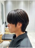 サーフカール刈り上げセンターパートリバースセンターパート