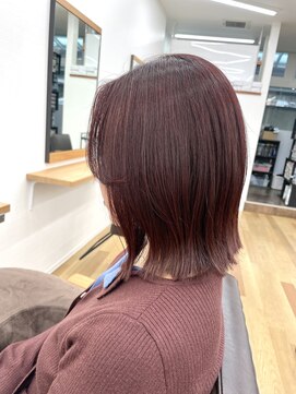 グランルッソ 広島本通(GRAN LUSSO) くびれ外ハネボブ×ボルドーカラー(2/26)