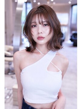 ケアリー 流山おおたかの森(Carelly) デザインカラー/レイヤーカット/ウェットヘア/オリーブベージュ