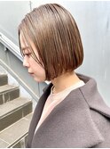 「NUDE」#20代30代ボブカット ミニボブ前下がりボブワンレンボブ