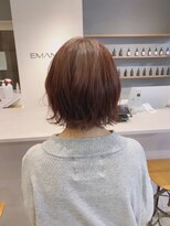 フランチェスカドット(francesca.)&nbsp;ピンクブラウン×切りっぱなしボブ【竹中慎治】梅田