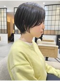 20代30代40代黒髪ショート/大人ショートボブ/ウルフカット六本松