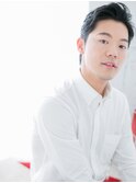 関内/髪質改善/アップバング!アッシュブラック×刈り上げヘアf