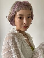 ニューヨーク ニューヨーク 河原町オーパ店(NYNY)&nbsp;ハイトーンボブ デザインカラーホワイトベージュ似合わせカラー