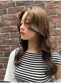 韓国前髪顔周りロング×インナーグレージュ[心斎橋/髪質改善]